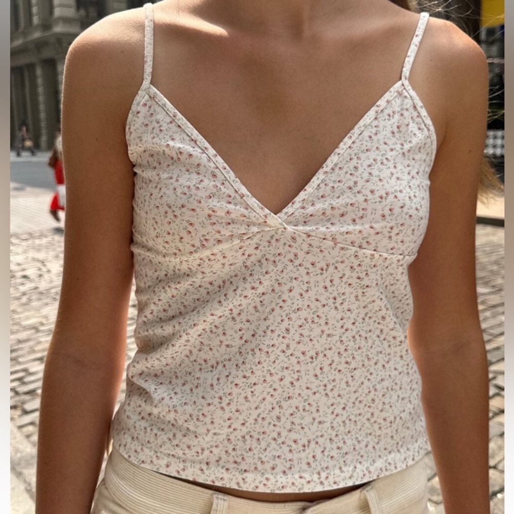 brandy melville floral tank